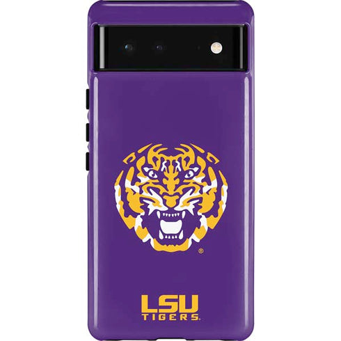 LSU Purple Tiger Mascot Pixel Cases